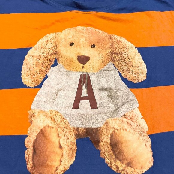 Zara Striped Teddy Bear Print Crop Top Womens Size Medium - Picture 2 of 16